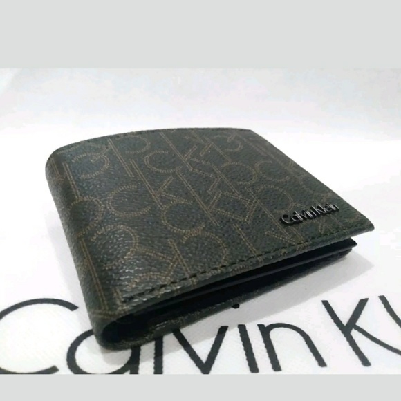 Calvin klein monogram logo men's wallet - Picture 3 of 7